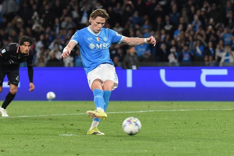 Il rigore sbagliato da McTominay - Ipa/Fotogramma