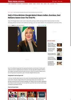 India: Italian Prime Minister Giorgia Meloni conquers social media with Indian earrings.
