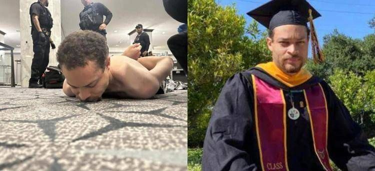 Cole Tomas Allen nella foto, diffusa da Trump, e dal suo profilo su Linkedin