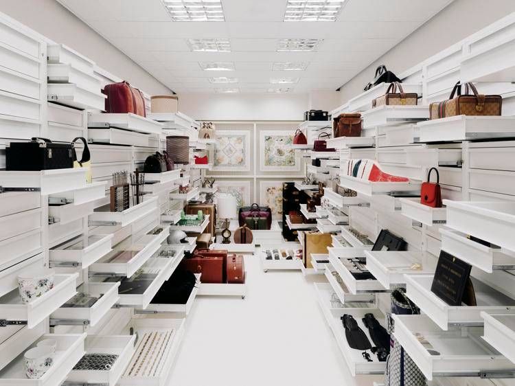 Una delle sale dell'esposizione 'Gucci Storia' a Palazzo Gucci, Firenze