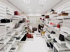 Una delle sale dell'esposizione 'Gucci Storia' a Palazzo Gucci, Firenze