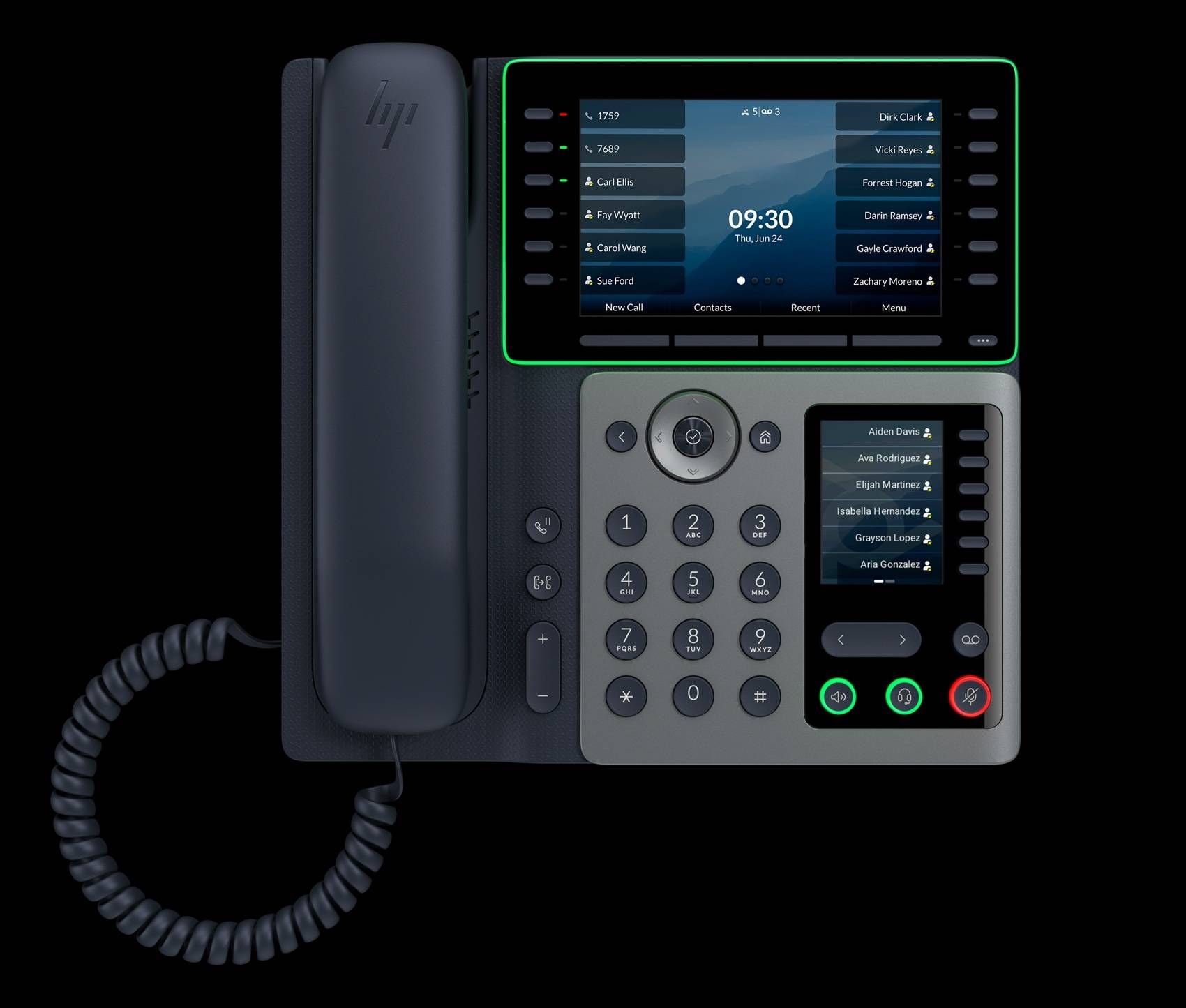 hp poly edge v800 core set top down