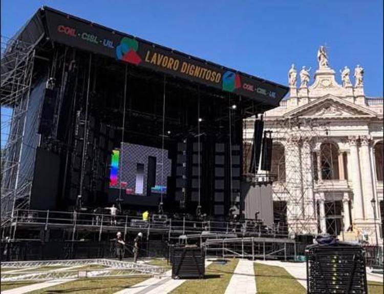 Il palco del concertone - (Dal profilo Instagram)