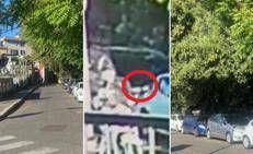 Al centro l'autore degli spari