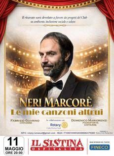 Musica, al teatro Sistina concerto benefico del Rotary Club Roma Sud con Neri Marcorè