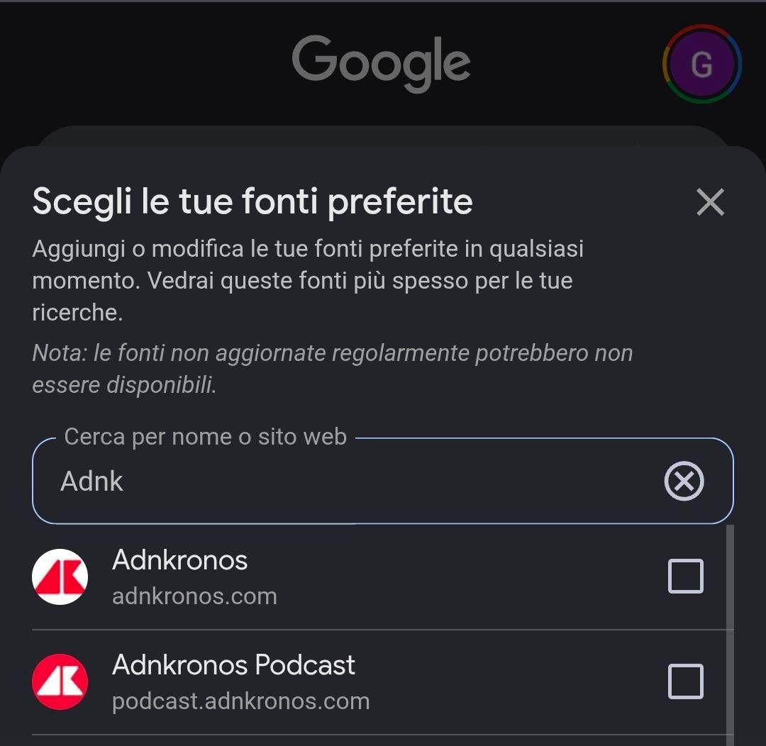 Google porta anche in Italia le "Fonti Preferite": più controllo sulle ...