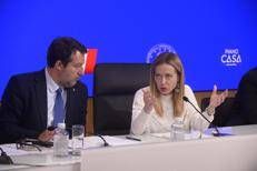 Matteo Salvini e Giorgia Meloni presentano il Piano Casa - Fotogramma /Ipa
