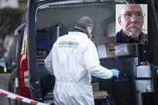 Rilievi dei carabinieri, nel riquadro Michelangelo Scamarcia. Foto da 'Chi l'ha visto?'