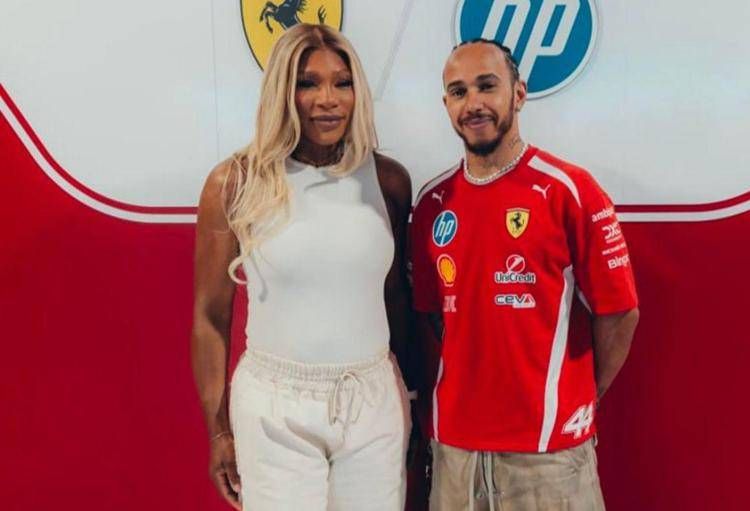 Serena Williams e Lewis Hamilton - Instagram @scuderiaferrari