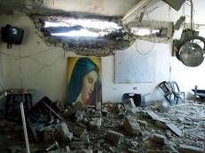 Una chiesa distrutta in Siria (Fotogramma/Ipa)