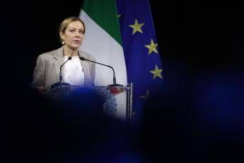 La presidente del Consiglio Giorgia Meloni a Roma all'assemblea di Federalberghi, centrata sul Pnrr  - Fotogramma/Ipa