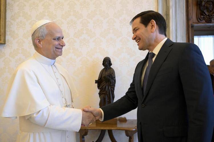 Marco Rubio e Papa Leone XIV nel 2025 - Fotogramma /Ipa