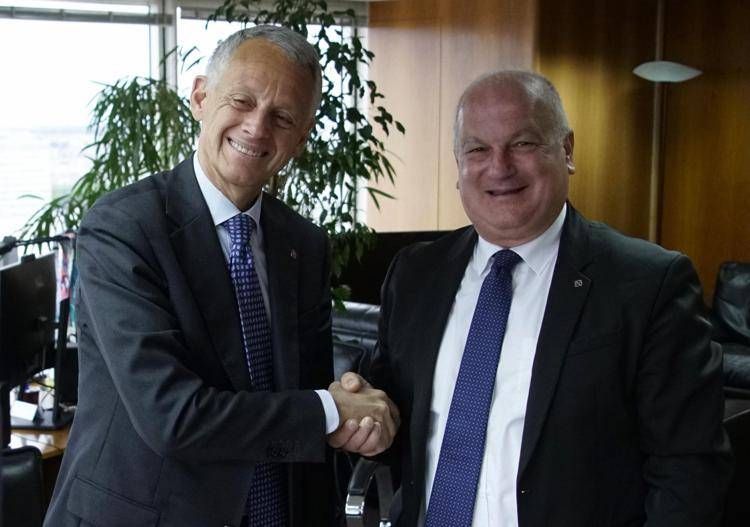Il presidente dell’Inail Fabrizio D’Ascenzo e il presidente di Federmanager Valter Quercioli