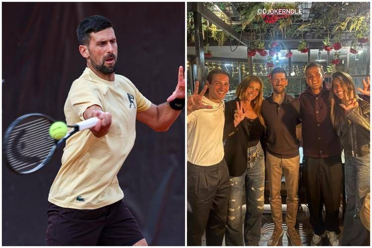 Novak Djokovic e la famiglia Mihajlovic - Ipa/Fotogramma e Instagram