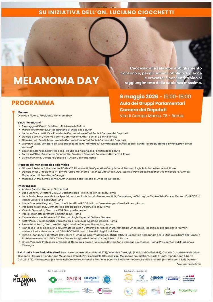 Melanoma in aumento tra giovani, alla Camera focus su diagnosi precoce
