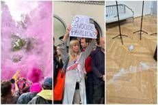 Le proteste al padiglione russo - Ipa / Adnkronos