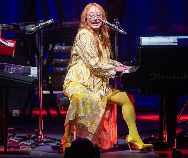 Tori Amos sul palco degli Arcimboldi (foto Giovanni Daniotti)