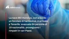 Hantavirus, in arrivo circolare ministero Salute. Positivi passeggera francese e un americano