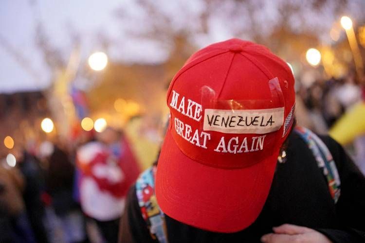 Manifestazione pro Usa in Venezuela - Afp