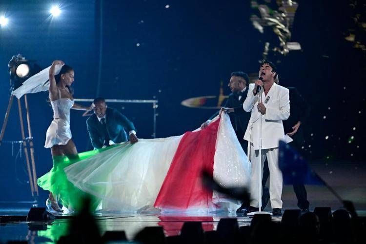 Sal Da Vinci sul palco dell'Eurovision - Afp