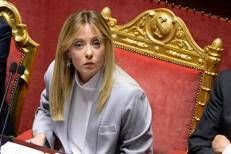 Meloni in Senato durante il premier time - Fotogramma /Ipa