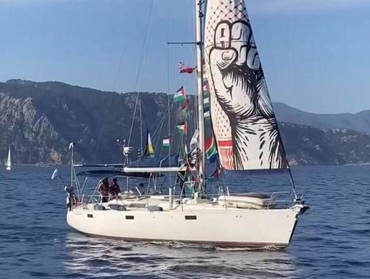 Una delle imbarcazioni salpate da Marmaris - Profilo social Global Sumud Flotilla