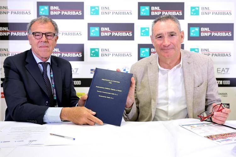Massimo Castiglia - Responsabile Sponsorizzazioni Ferrero Italia e Gianni Milan - Vicepresidente FITP - (Foto Ufficio stampa)