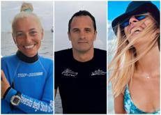 Da sinistra Monica Montefalcone, Gianluca Benedetti e Muriel Oddenino - (Foto dal sito dell'università di Genova, da Albatros top boat e Facebook)