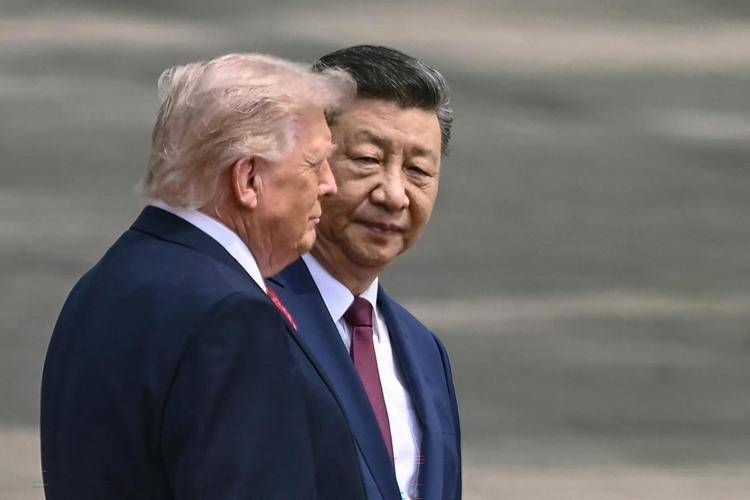 Donald Trump e Xi Jinping a Pechino - Afp