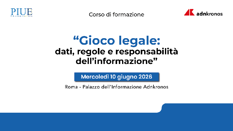 Gioco legale, all’Adnkronos un corso su dati, regole e responsabilità dell’informazione