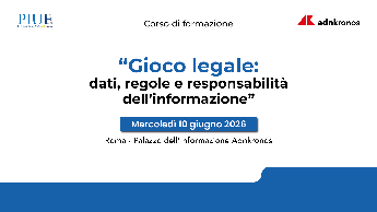 Gioco legale, all’Adnkronos un corso su dati, regole e responsabilità dell’informazione