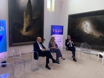 Il ministro Gilberto Pichetto Fratin intervistato dal vice direttore del Tg2, Maria Antonietta Spadorcia