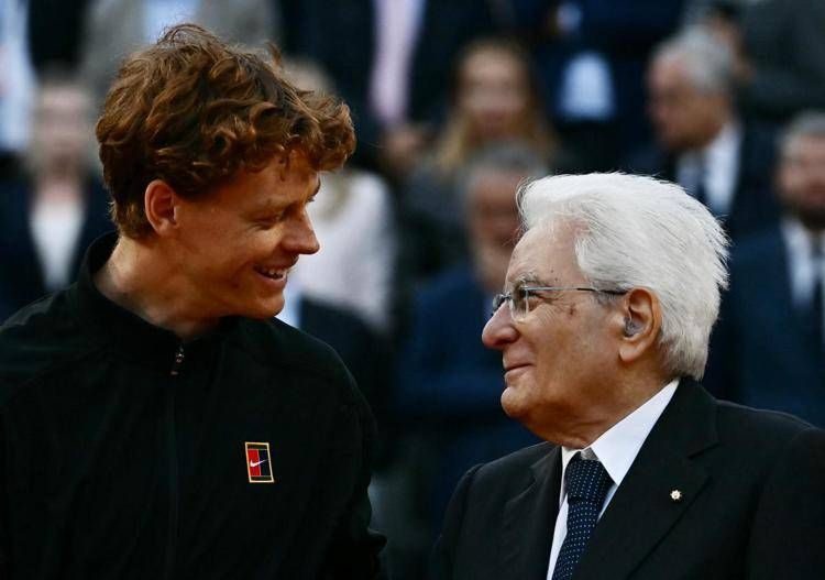 Jannik Sinner e Sergio Mattarella - (Afp)