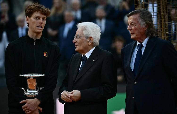 Mattarella, Sinner e Panatta - (Afp)