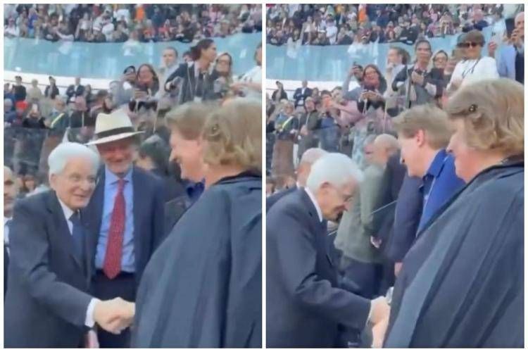 Sergio Mattarella e i genitori di Sinner - X