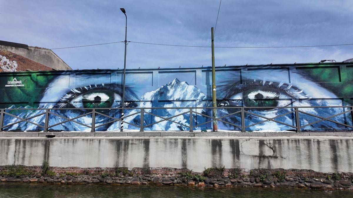 'Assapora la purezza' , il nuovo murale di Levissima porta la montagna in città