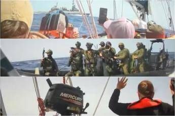 L'intercettazione delle barcge della Flotilla - social Global Sumud Flotilla