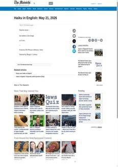 Japan: Italian poetry by Francesca Del Monaco published in The Mainichi