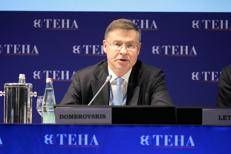 Il commissario Ue all'Economia Valdis Dombrovskis
 - Fotogramma/Ipa