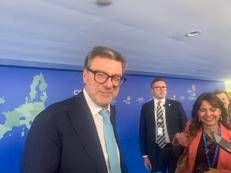 Il ministro dell'Economia Giancarlo Giorgetti a Nicosia
 - Foto Adnkronos