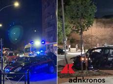 Inseguimento a Testaccio: auto in fuga si schianta su una rotonda. Fermato il conducente