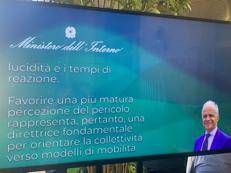 stralcio del messaggio del ministro dell’Interno Matteo Piantedosi - (foto Adnkronos)