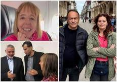 Medea Benjamin a Cuba e con il capo di Hamas Ismail Haniyeh - Mimmo Lucano e Ilaria Salis - Instagram/CodePink