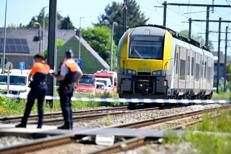 Il treno che ha travolto lo scuolabus  in Belgio - Afp