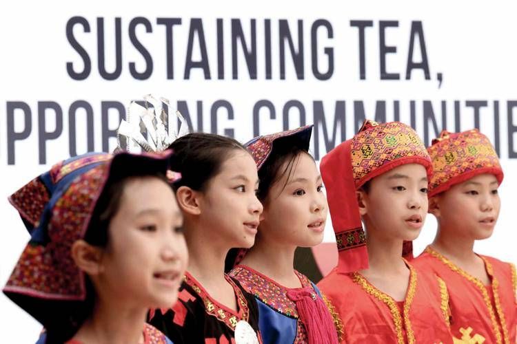 The Rainforest Children’s Choir performed an original song Lishan Tea Song and the Italian classic O Sole Mio. Photo by UN Food and Agriculture Organization (FAO)