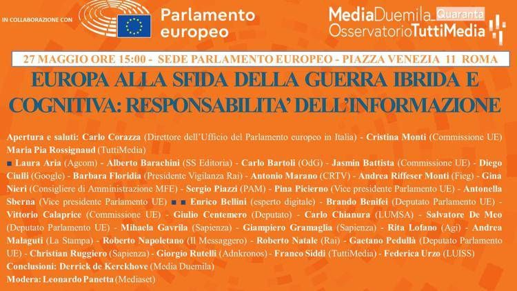 Europa alla sfida della guerra ibrida e cognitiva: responsabilità dell’informazione - Diretta