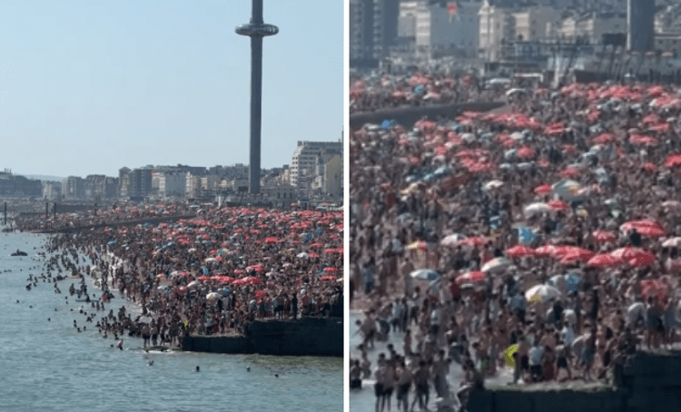La spiaggia di Brighton - Video di TikTok