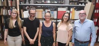 (Redazione Ronzani Editore: a sinistra Giuseppe Cantele. al centro Luisa Maistrello - ufficio stampa)