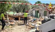 Il luogo dell'esplosione - (Fermo immagine dal video dei Vigili del fuoco)