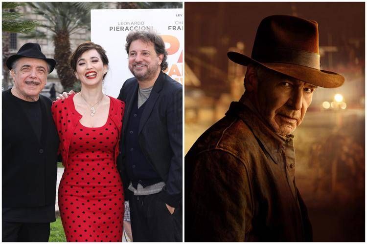 Nino Frassica, Chiara Francini e Leonardo Pieraccioni presentano 'Pare Parecchio Parigi'; Harrison Ford in 'Indiana Jones e il quadrante del destino' - Ipa / Walt Disney Studios